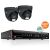 4CH IP CCTV Base Kit 1TB 3 Camera x ND Eyeballs (Black)